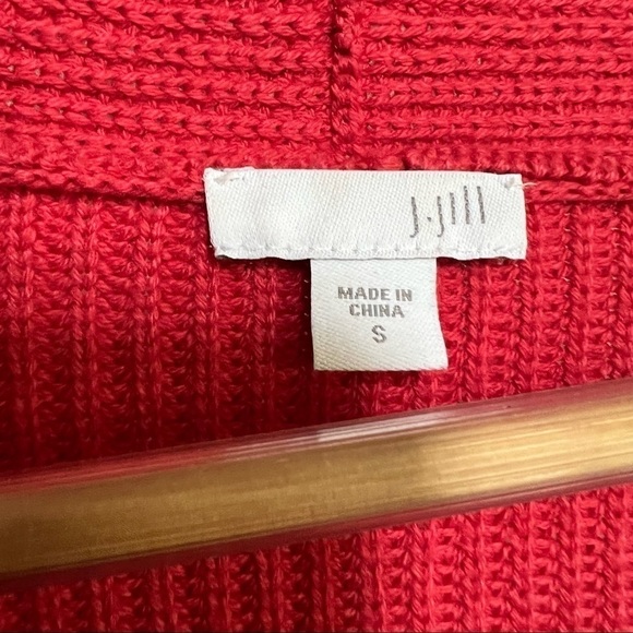 J.Jill Women’s Vneck Coral Knit Sweater, Size Small - Picture 2 of 9